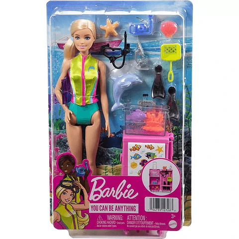 Barbie Profesiones Set De Juego Bióloga Marina