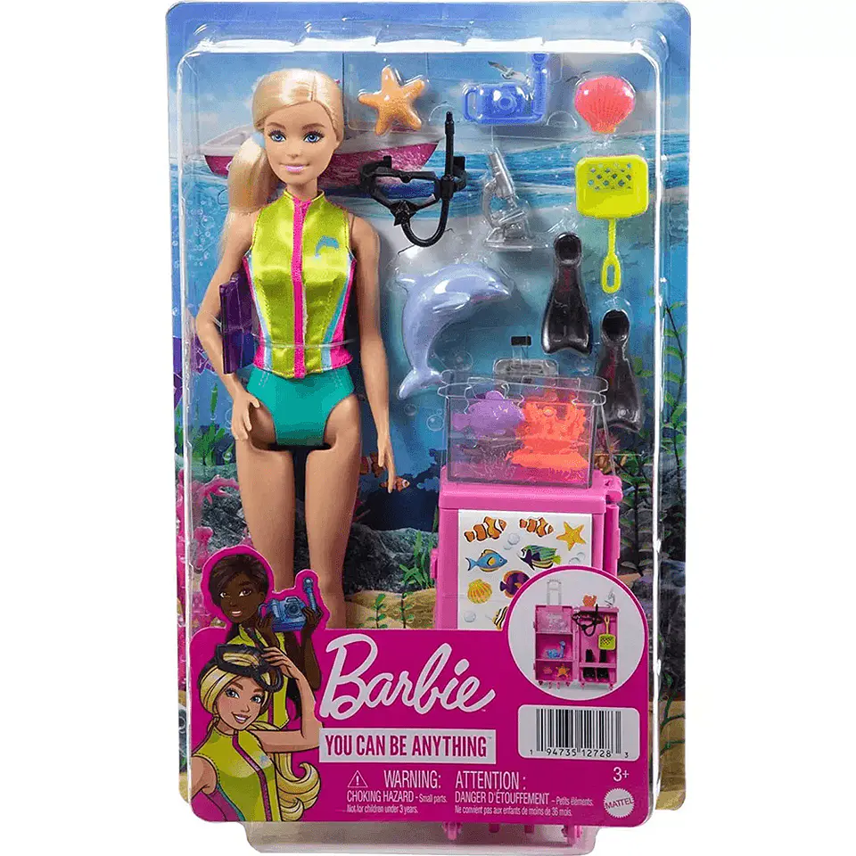 Barbie Profesiones Set De Juego Bióloga Marina 1