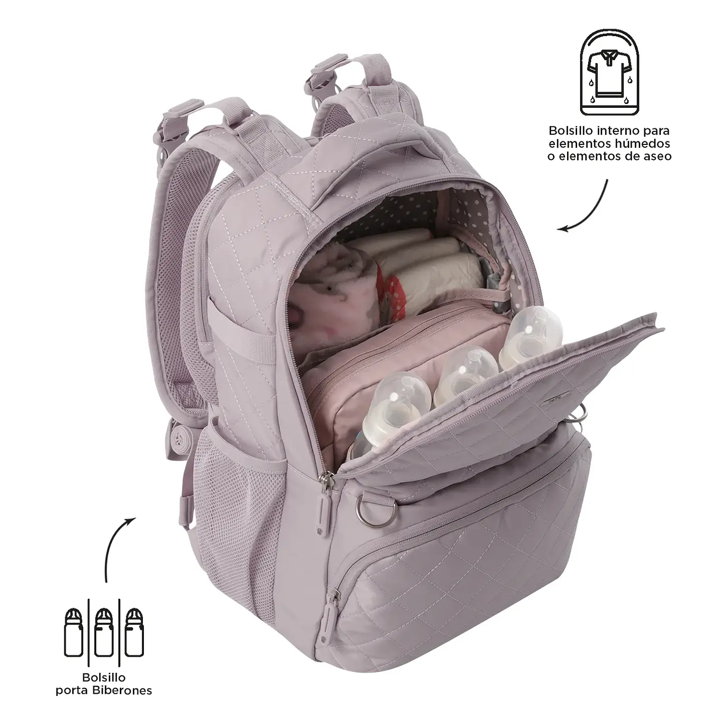 Morral Pañalera Totto Babybao 2.0 Bolsillos Térmicos 6