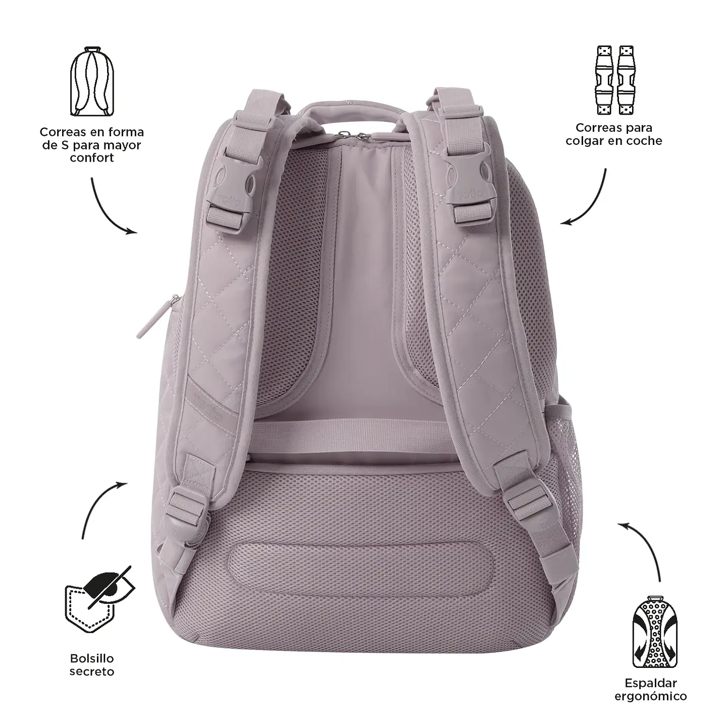 Morral Pañalera Totto Babybao 2.0 Bolsillos Térmicos 7