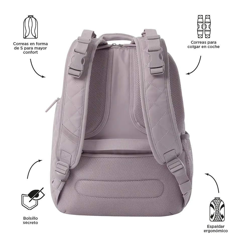 Morral Pañalera Totto Babybao 2.0 Bolsillos Térmicos 7