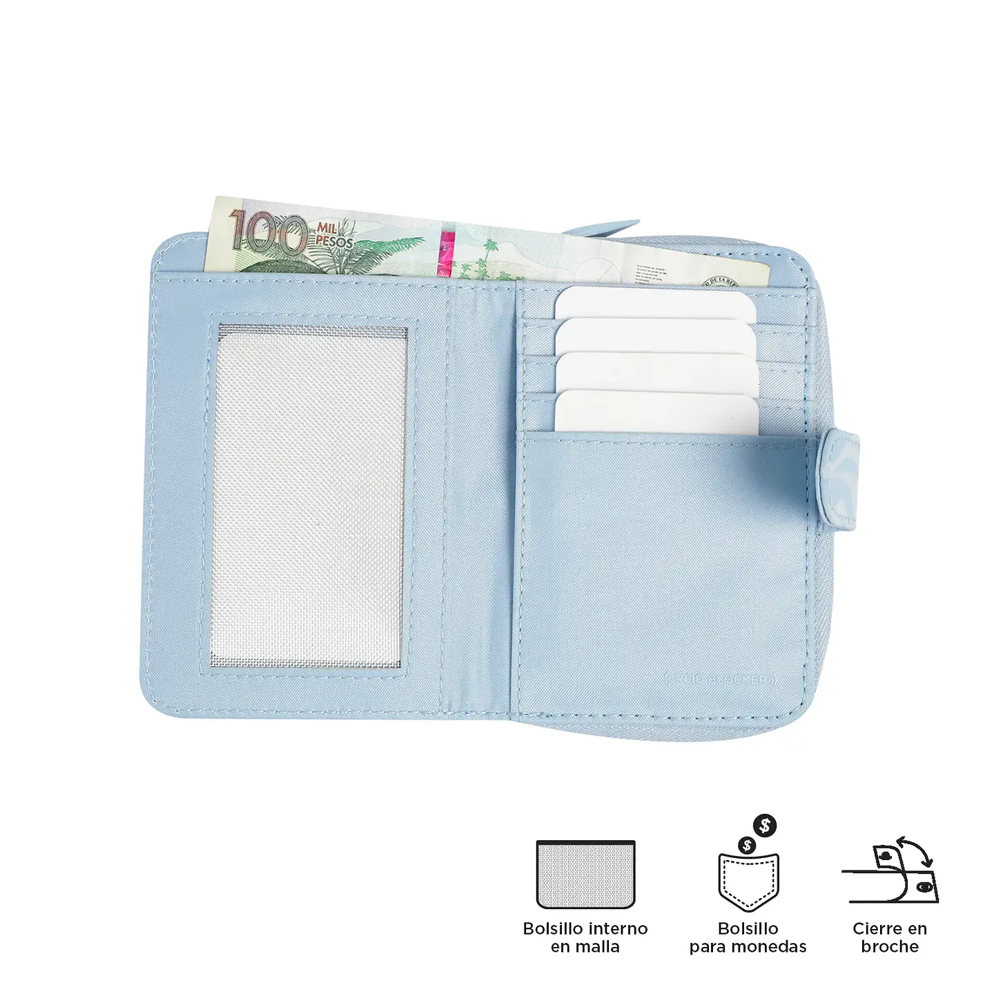 Billetera  Totto Texture Twi con RFID Blocker 9