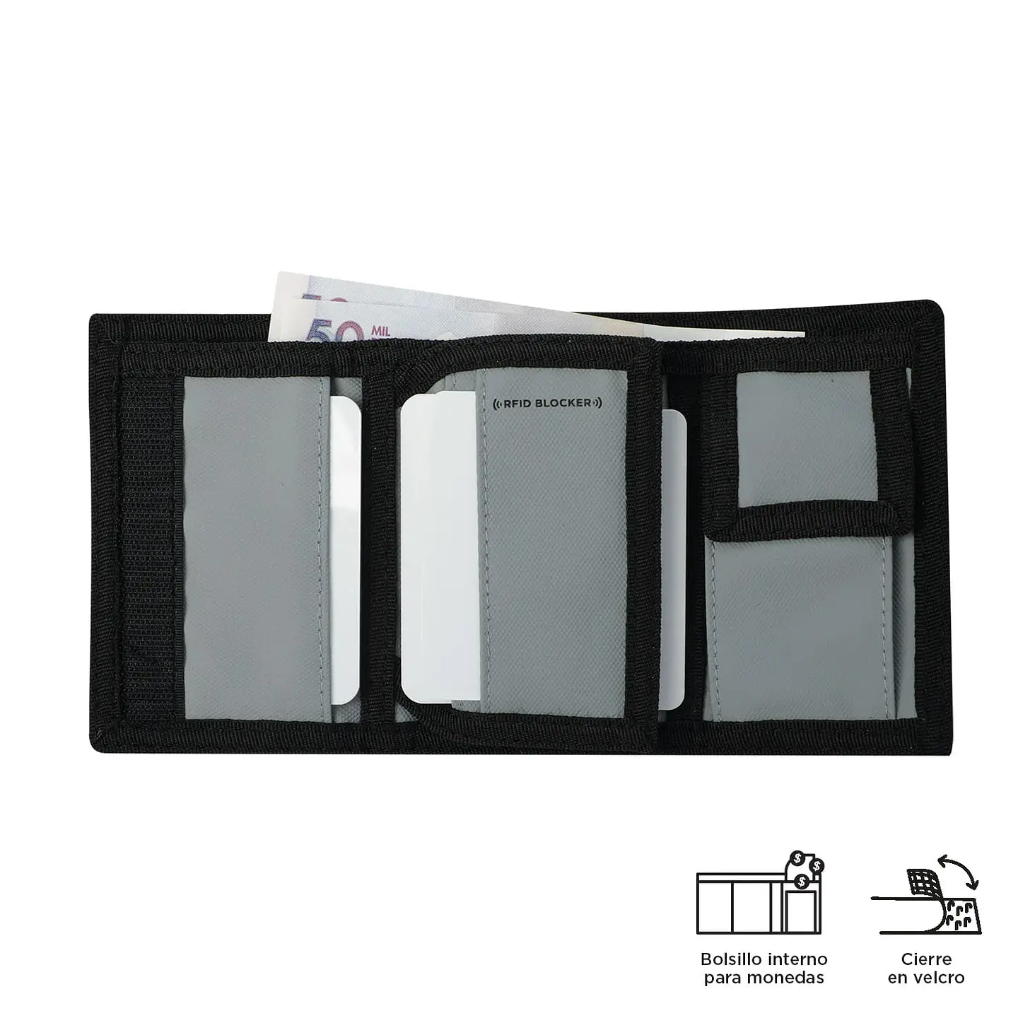 Billetera Totto Contrast Chain con RFID Blocker 3