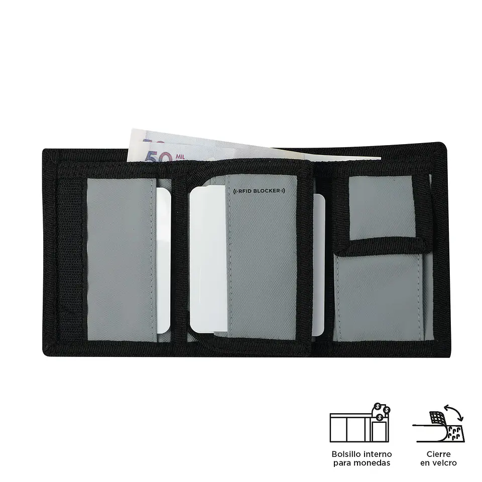 Billetera Totto Contrast Chain con RFID Blocker 3