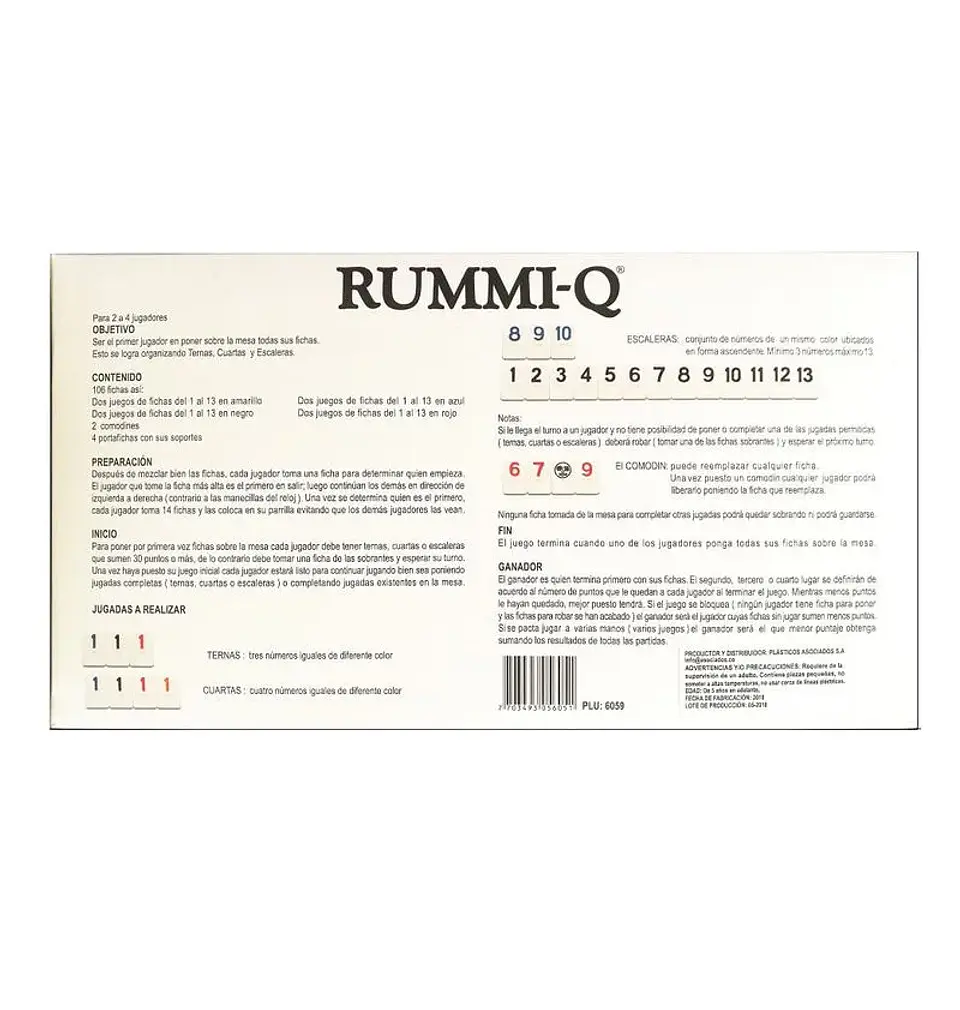 JUEGO DE MESA RUMMI-Q 3