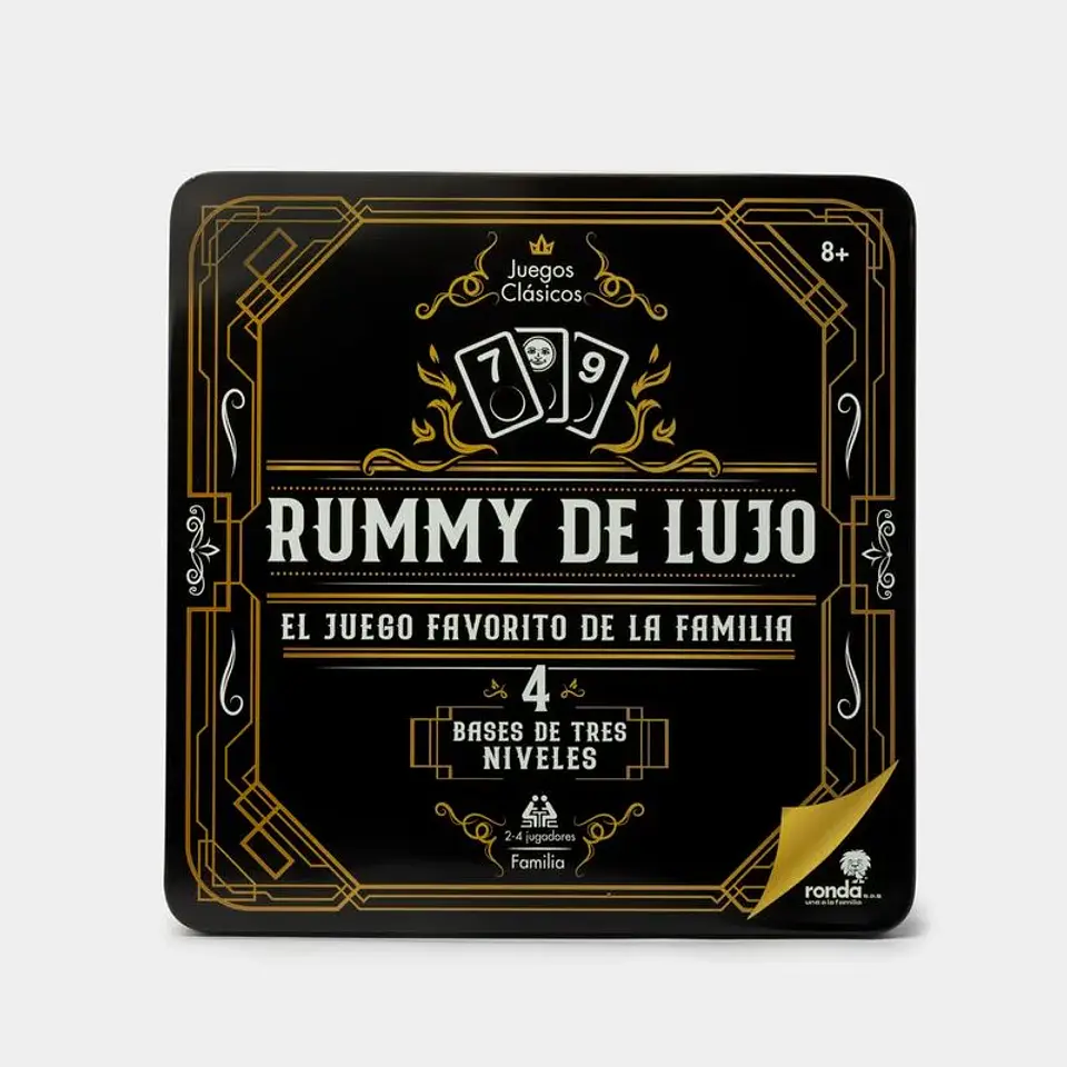 JUEGO RUMMI DE LUJO CAJA METALICA 1