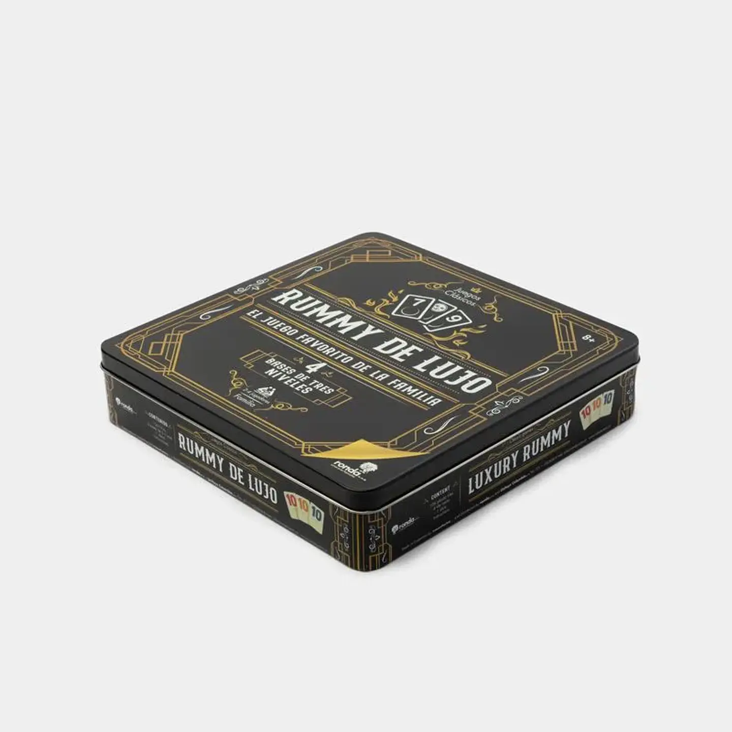 JUEGO RUMMI DE LUJO CAJA METALICA 4