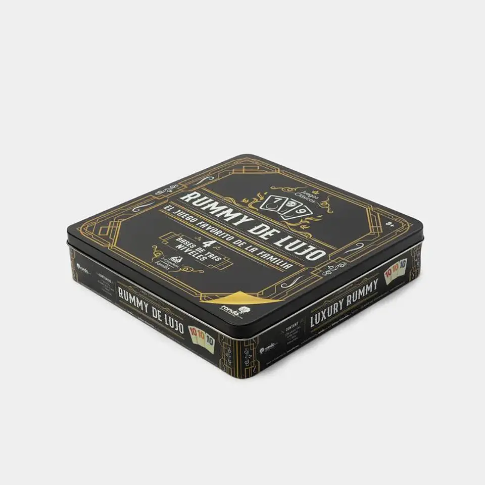 JUEGO RUMMI DE LUJO CAJA METALICA 4