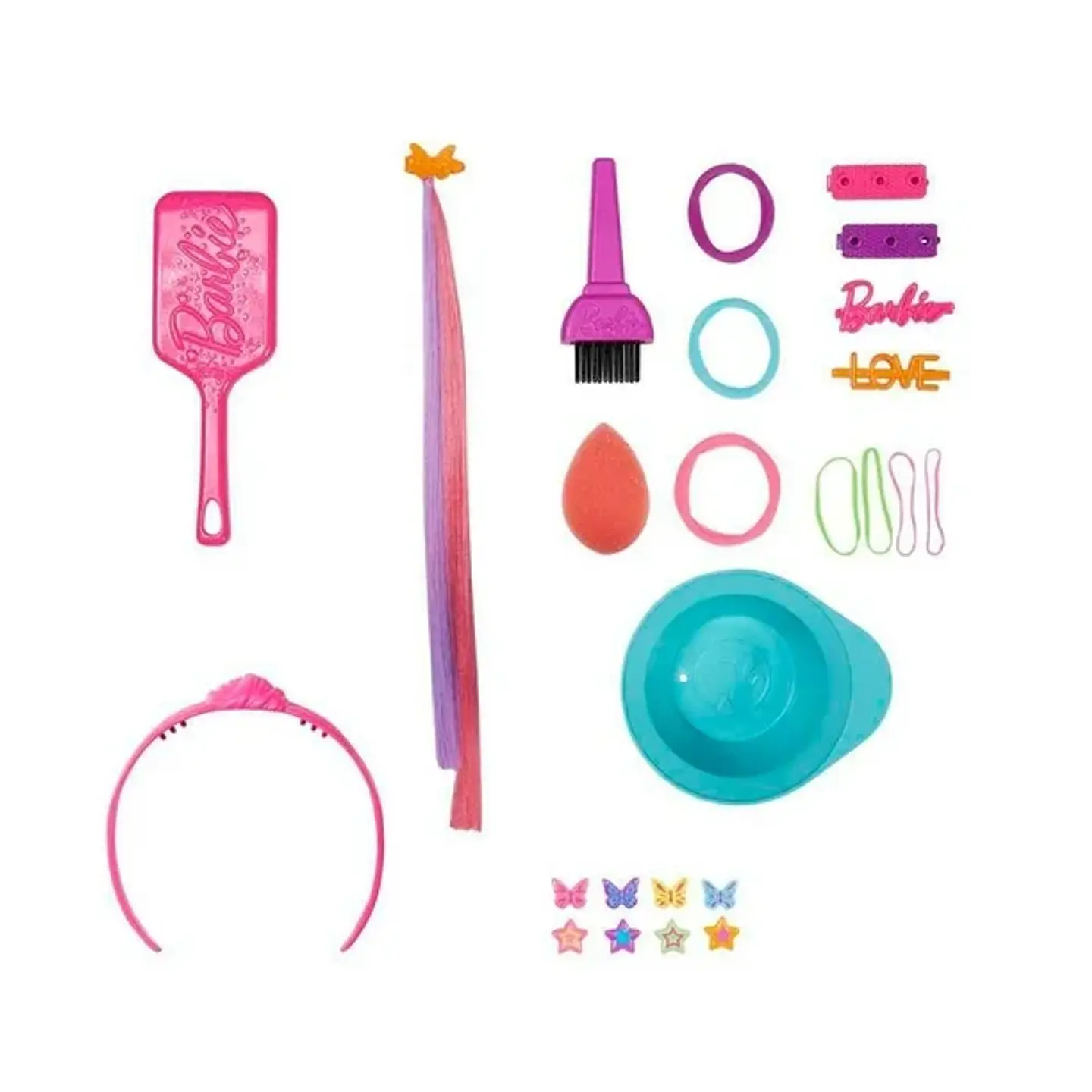 Barbie Styling Head Muñeca Arcoíris Neón Rubia - Accesorios 2