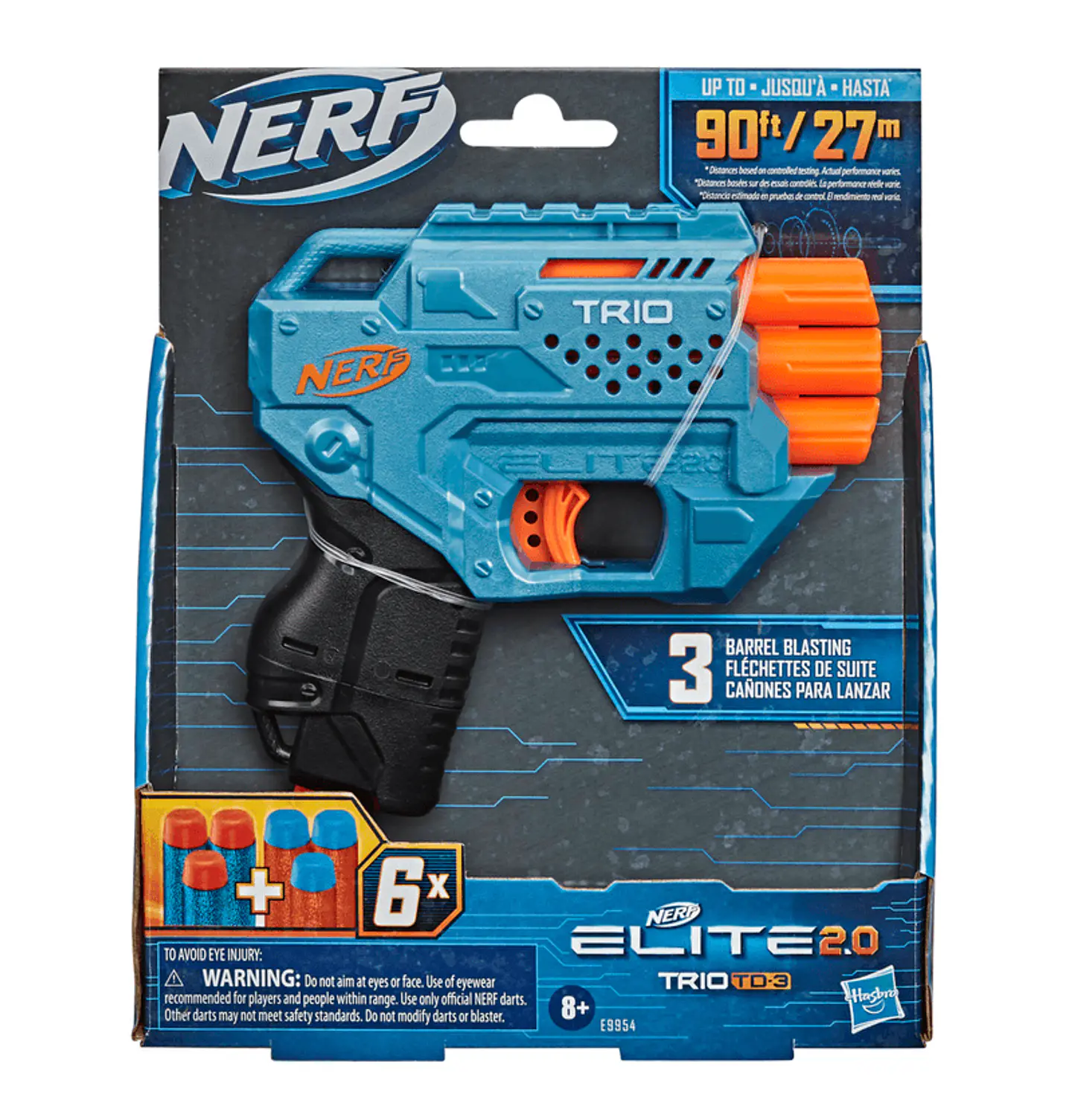 LANZADOR NERF ELITE TRIO 2.0 TRIO 1