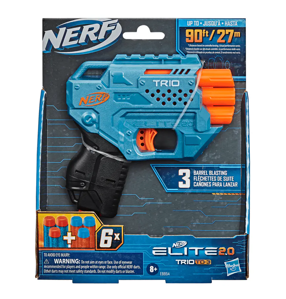 LANZADOR NERF ELITE TRIO 2.0 TRIO 1