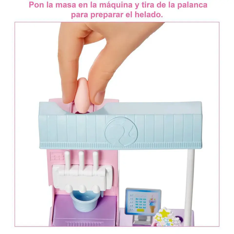 Barbie Set Heladería Con Muñeca 2