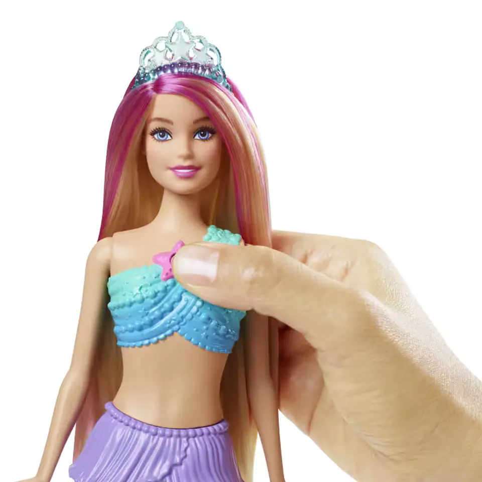 Barbie Fantasía Muñeca Sirena Luces Brillantes 2