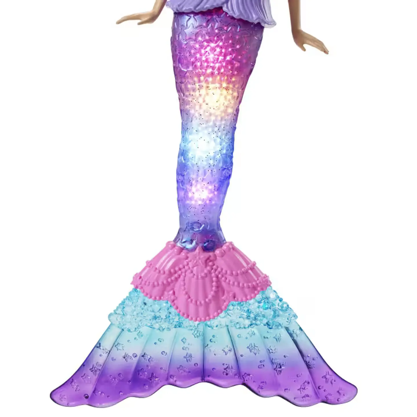 Barbie Fantasía Muñeca Sirena Luces Brillantes 3