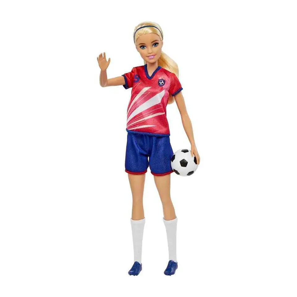 Muñeca Jugadora De Fútbol Playera Roja 2