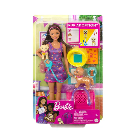 Barbie Set De Juego Adopta Un Perrito