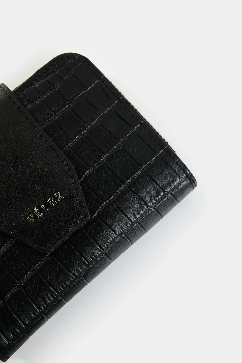 Billetera  Velez Hiedra de cuero para mujer grabado 3
