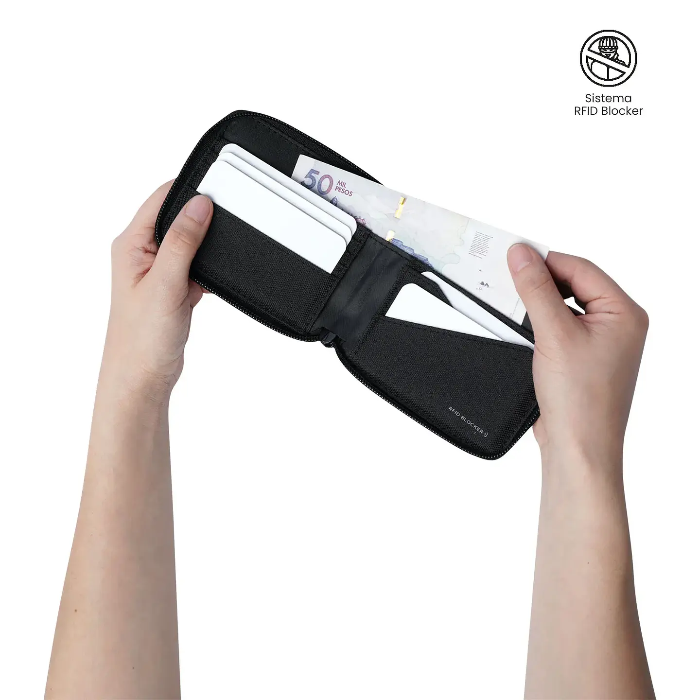 Billetera Totto Wood Con FID Blocker 3