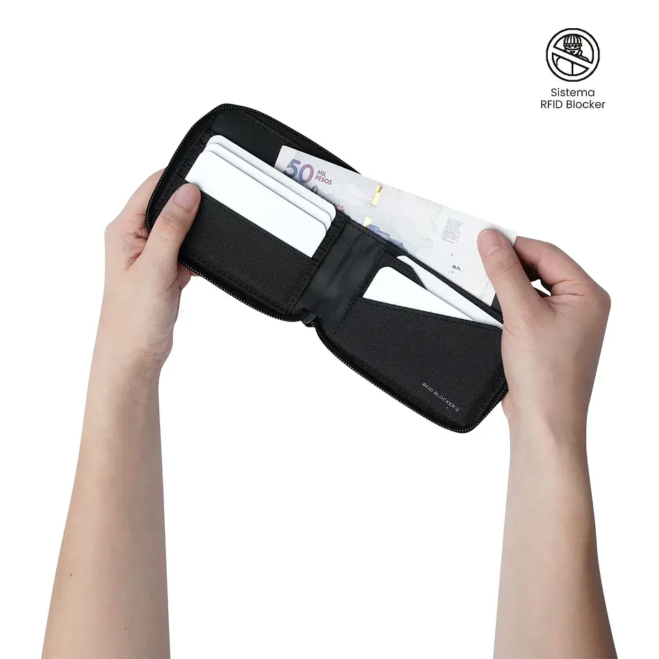 Billetera Totto Wood Con FID Blocker 3