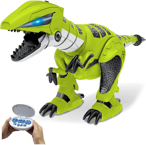 Juguete Dino Rc Inteligente Con Control Remoto Verde Dinosaurio