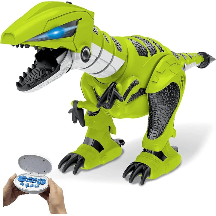 Juguete Dino Rc Inteligente Con Control Remoto Verde Dinosaurio 1