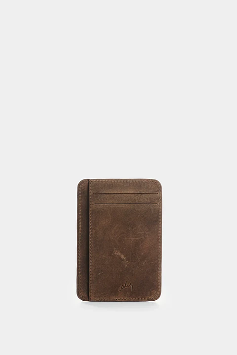 Porta tarjetas Velez Vértice de cuero 