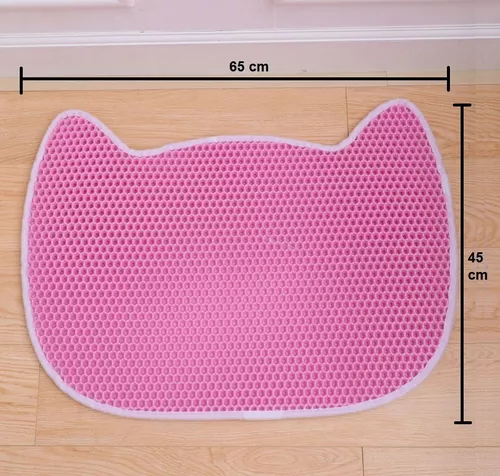 Arena de alfombra de gato alfombra de doble capa litera de 78 × 60 cm