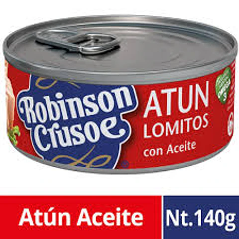 Atún Lomito Robinson Crusoe 140grs con aceite caja de 48 unidades 