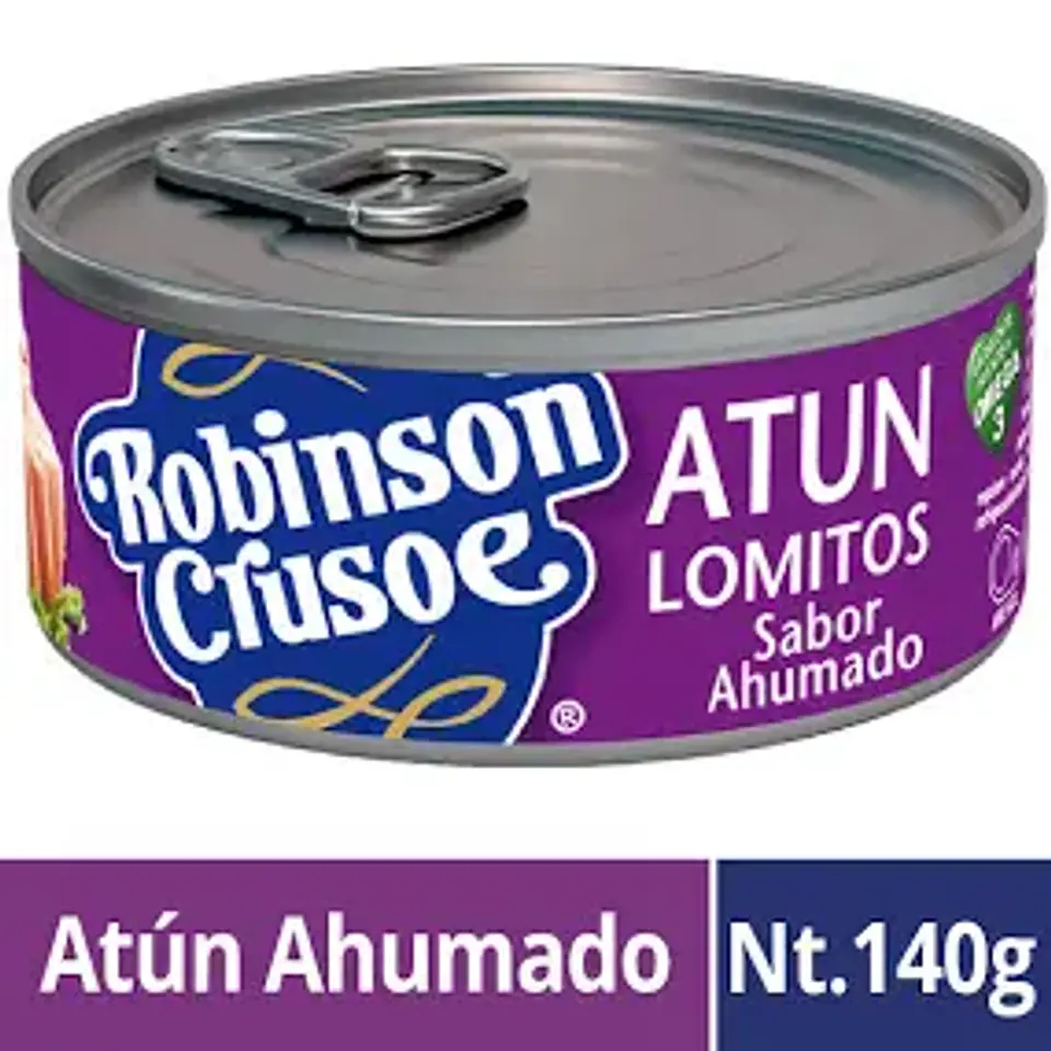 Atún Lomito Robinson Crusoe 140grs ahumado caja de 48 unidades  1