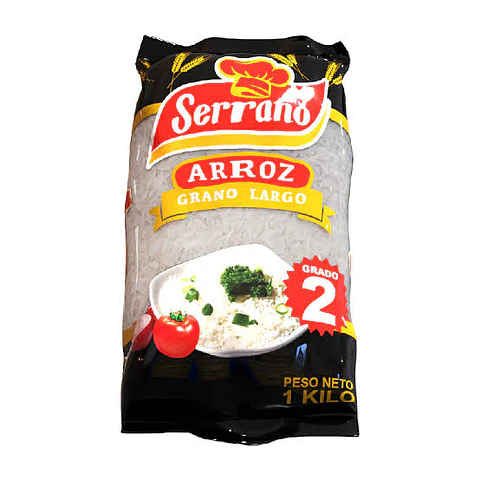 Arroz Serrano 1 kilo - manga de 10 unidades