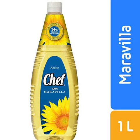 Aceite de Maravilla Chef 1L - 12 unidades la caja
