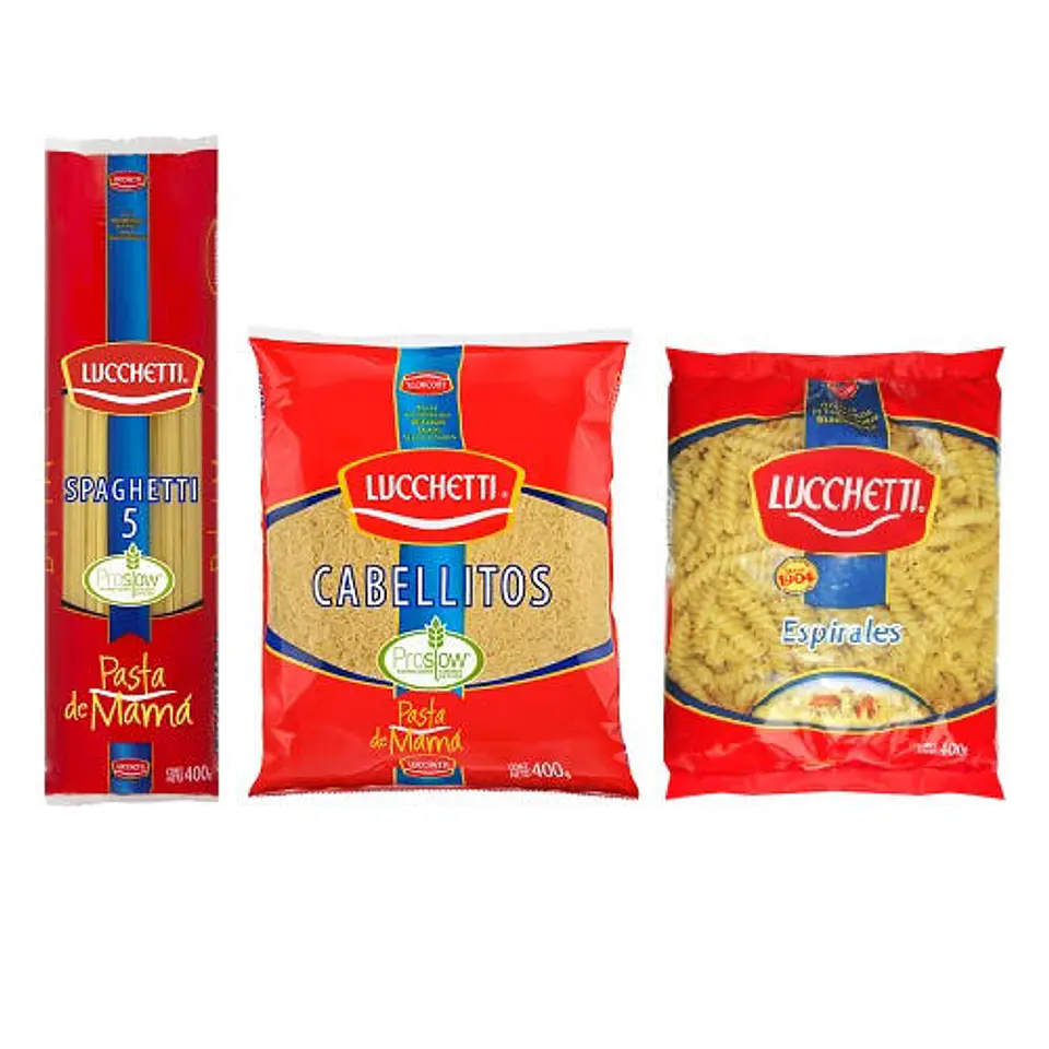 Fideos Luchetti 400grs - manga de 20 unidades ( hasta 2 variedades por manga) 1