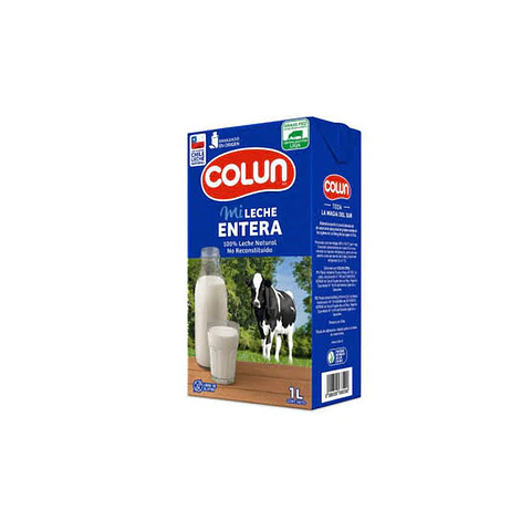 Leche Entera Colun 1 lt - caja de 12 unidades 