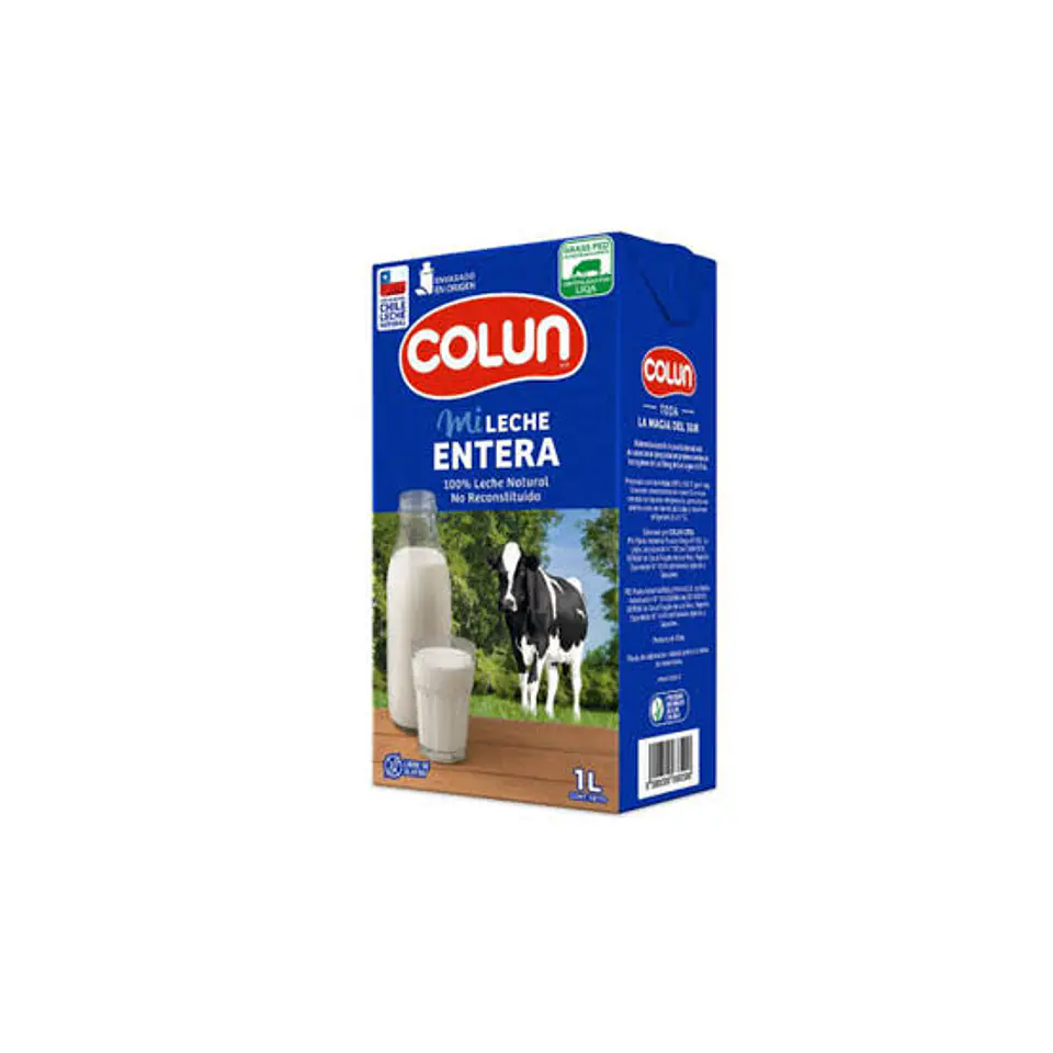 Leche Entera Colun 1 lt - caja de 12 unidades  1
