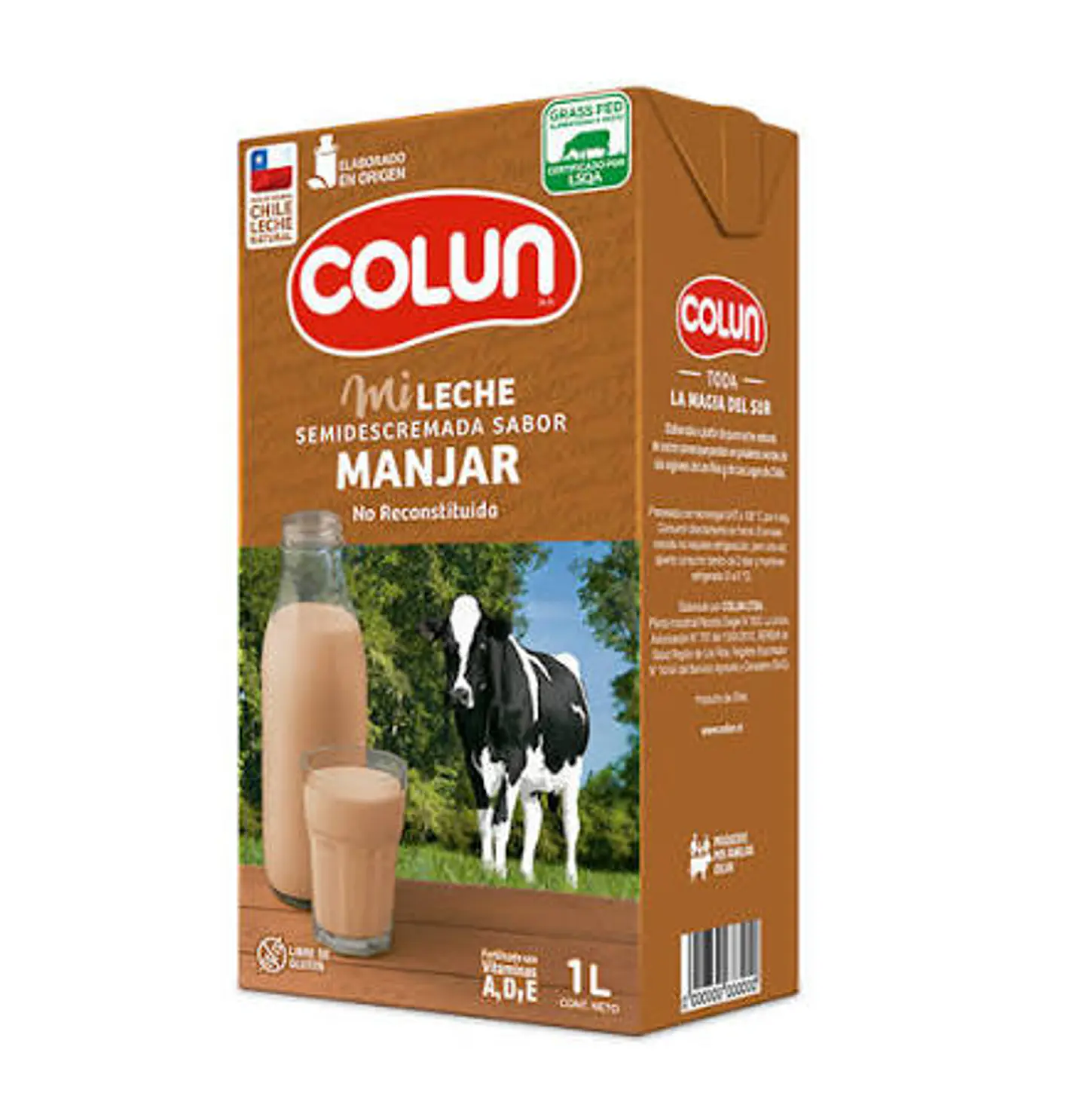 Leche de Chocolate Colun 1 lt - caja de 12 unidades  1