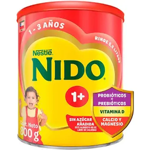 Leche Nido 1+ tarro 800gr 1+  - caja de 4 unidades 