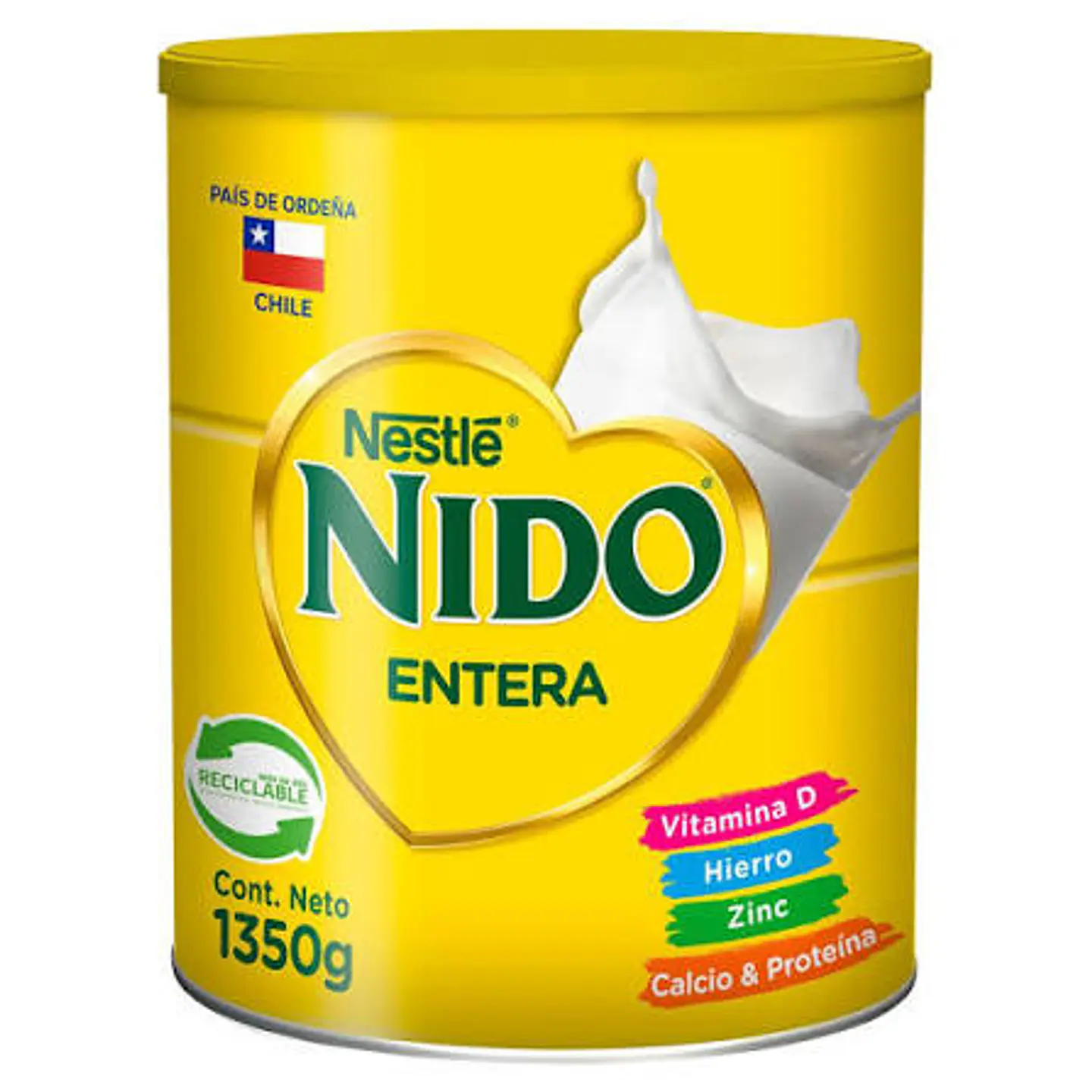Leche Nido Entera tarro 1350gr - caja de 4 unidades  1