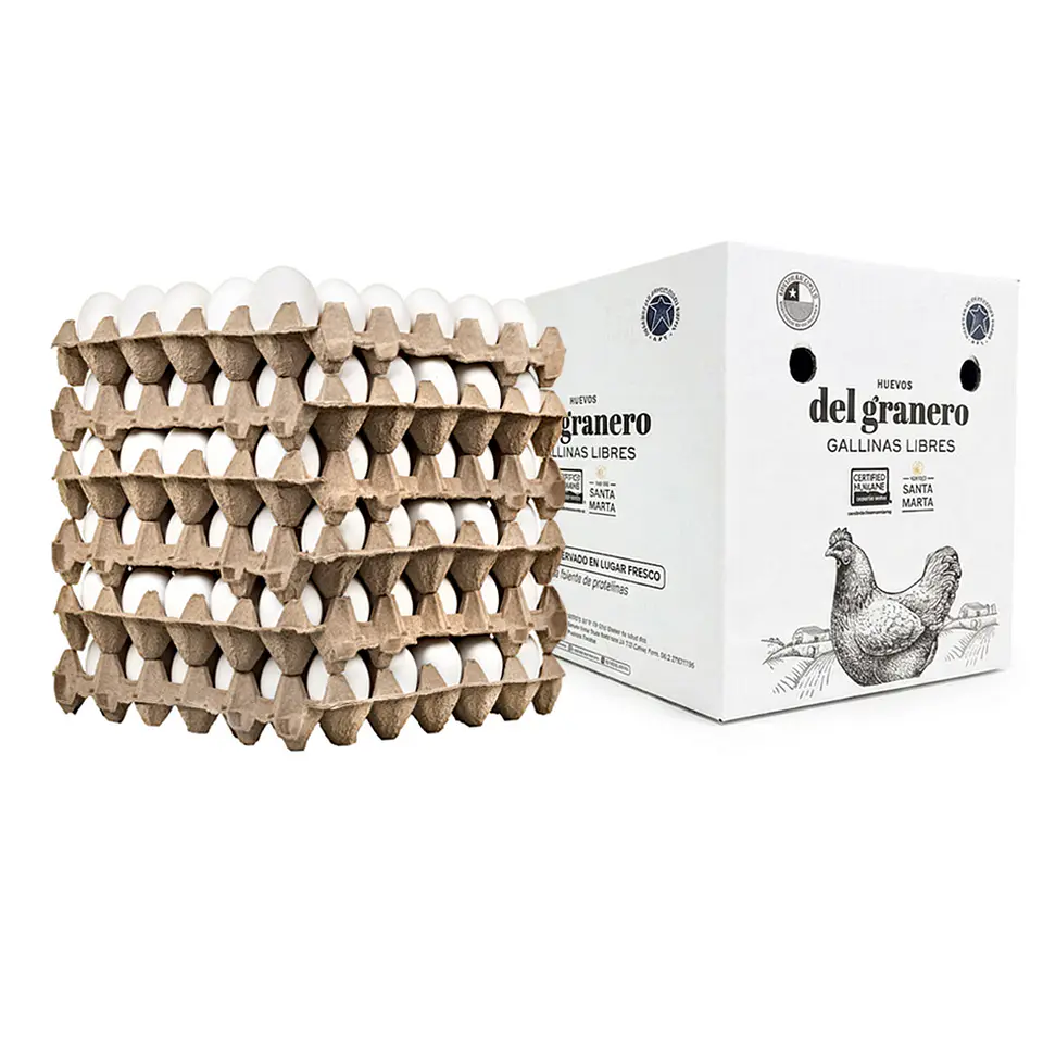 Huevos Santa Marta Primera Gallina Libre caja de 6 Bandejas de 30 unidades ( 180 huevos) 1