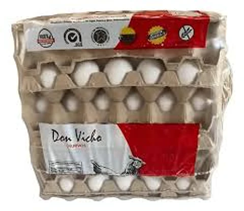 Huevos Don Vicho Extra  caja de 6 Bandejas de 30 unidades ( 180 huevos)