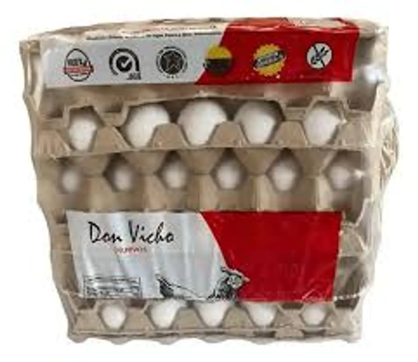Huevos Don Vicho Extra  caja de 6 Bandejas de 30 unidades ( 180 huevos) 1