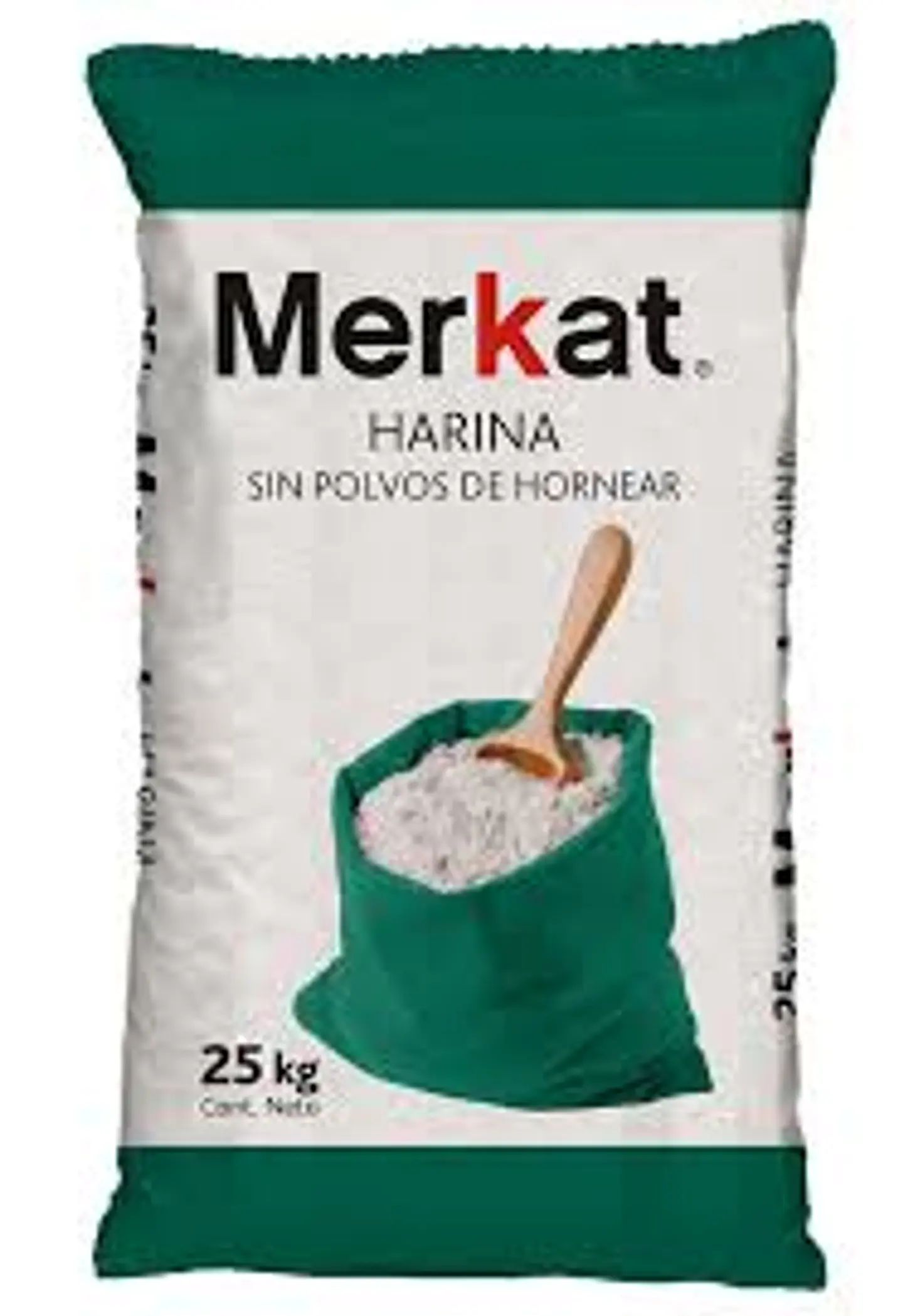 Harina Merkat sin polvos de hornear 25 kilos el saco 1