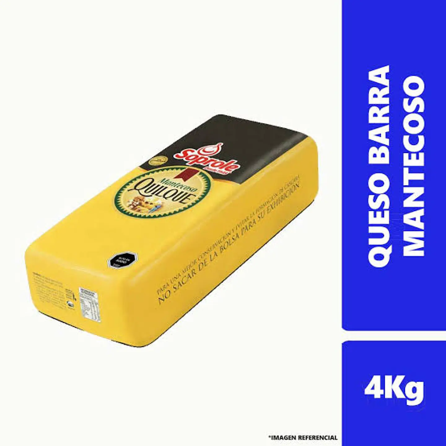 Queso Mantecoso Quilpué Soprole barra de 4 kilos  1
