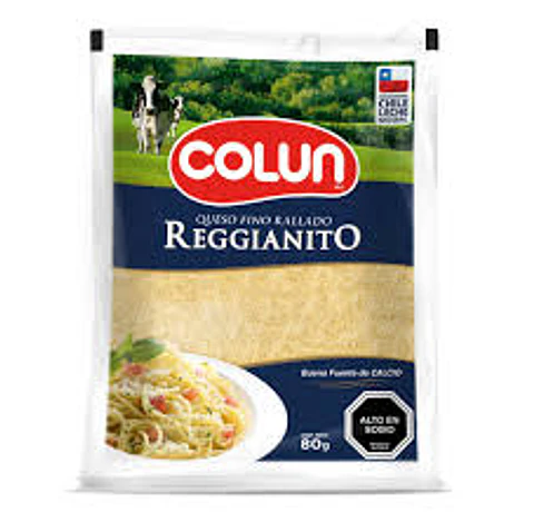 Queso Rallado Reggianito Colun 40gr caja de 30 unidades 