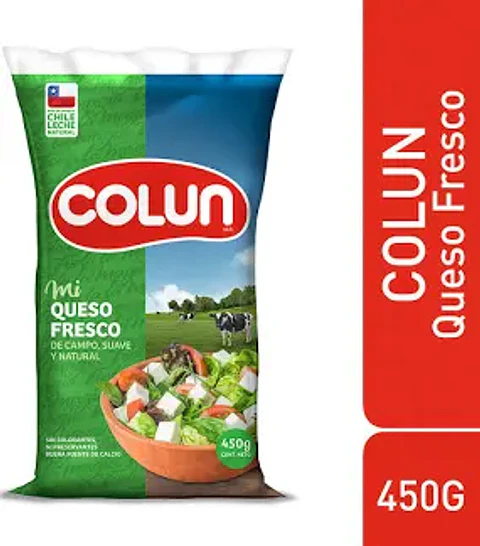 Queso Fresco Colun 450gr caja de 12 unidades 