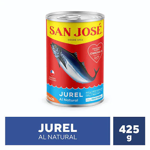 Jurel al Natural San José 425gr caja de 24 unidades 