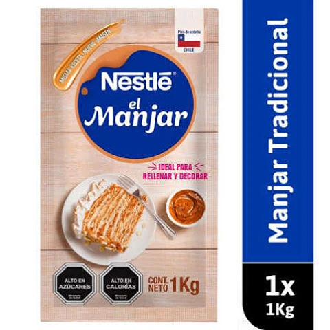 Manjar Tradicional Nestlé 1 kilo caja de 12 unidades 