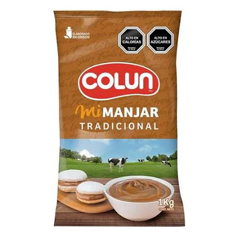 Manjar Tradicional Colun 1 kilo caja de 12 unidades 