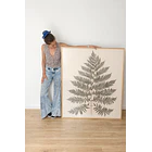 Helecho completo sobre lino  1