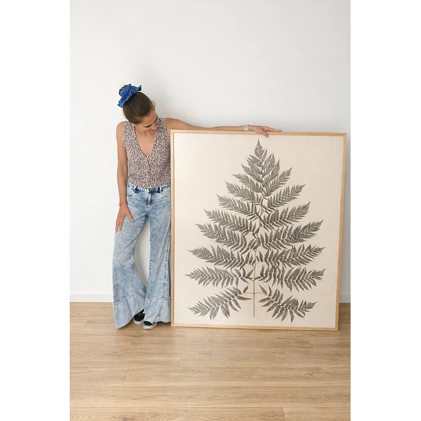 Helecho completo sobre lino  1