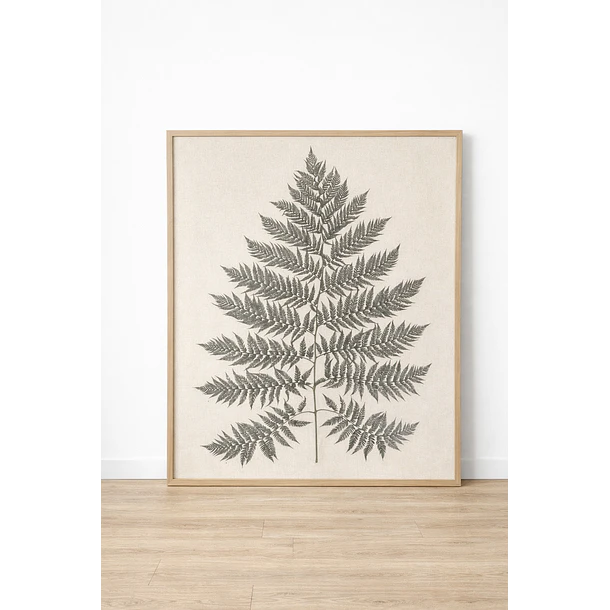 Helecho completo sobre lino  2